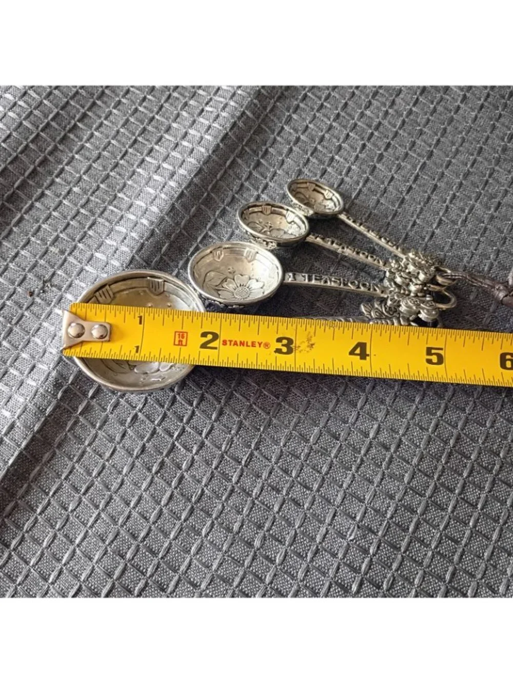 measuring spoon set Floral Sterling Steel